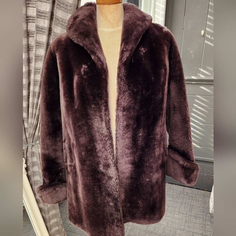 Vintage Moulieres of Paris Gray Mouton Lamb Coat